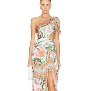 MISA Los Angeles Serina Dress in Casablanca Border